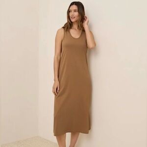 PACT Organic Cotton Long Dress Brown Sugar XXL